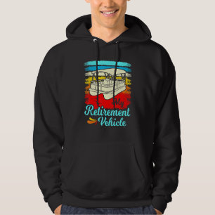 Pontoon My Retirement Vehicle Vintage Sunset Hoodie