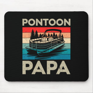 Pontoon Papa Recto Boat Captain Pontoon Owner Dad  Mouse Pad