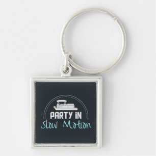 Pontoon Party in slow motion Key Ring