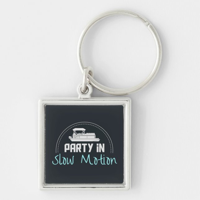 Pontoon Party in slow motion Key Ring (Front)