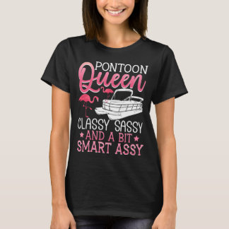 Pontoon Queen Flamingo Boating Shirt