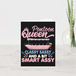 Pontoon Queen Gift For Pontoon Boating Mum Women G Card