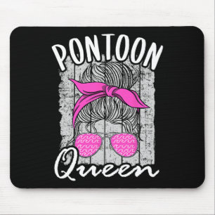 Pontoon Queen Lake Life Matching Family Vacation B Mouse Pad