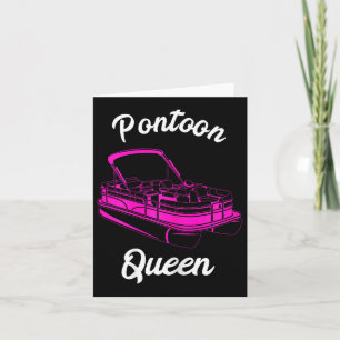Pontoon Queen Pontoon Captain Pontooning Party Spe Card