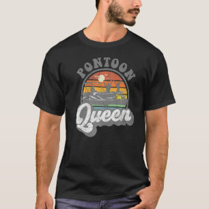 Pontoon Queen Retro Funny Boat Boating Lake Women' T-Shirt