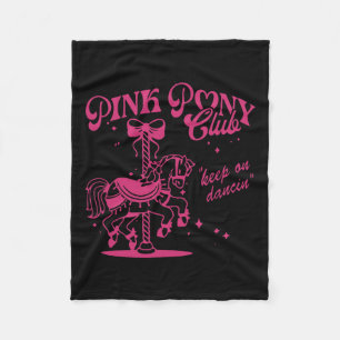Pony And Heels Lover Pink Girls Clubs Cowgirl Fleece Blanket