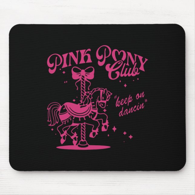Pony And Heels Lover Pink Girls Clubs Cowgirl  Mouse Pad (Front)