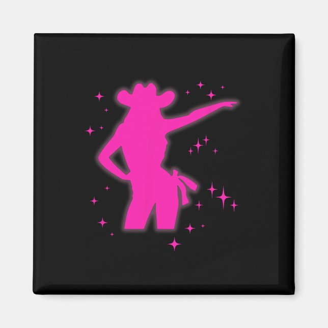Pony And Heels Lover Pink Girls Clubs Disco Birthd Magnet (Front)