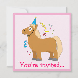 Pony Birthday Party Invitation