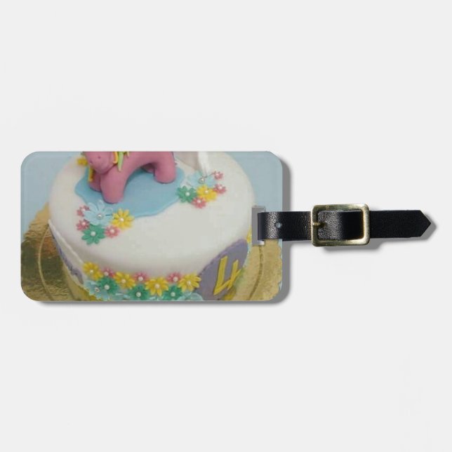 Pony cake 1 luggage tag (Front Horizontal)