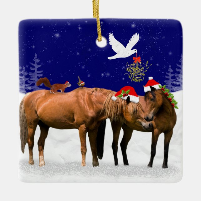 Pony Christmas Party Ornament (Front)