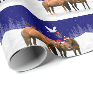 Pony Christmas Party Wrapping Paper