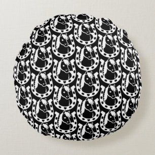 Pony Club Rider Round Cushion