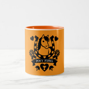 Pony Club Rider Two-Tone Coffee Mug