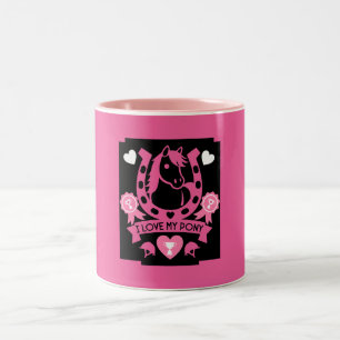 Pony Club Rider Two-Tone Coffee Mug