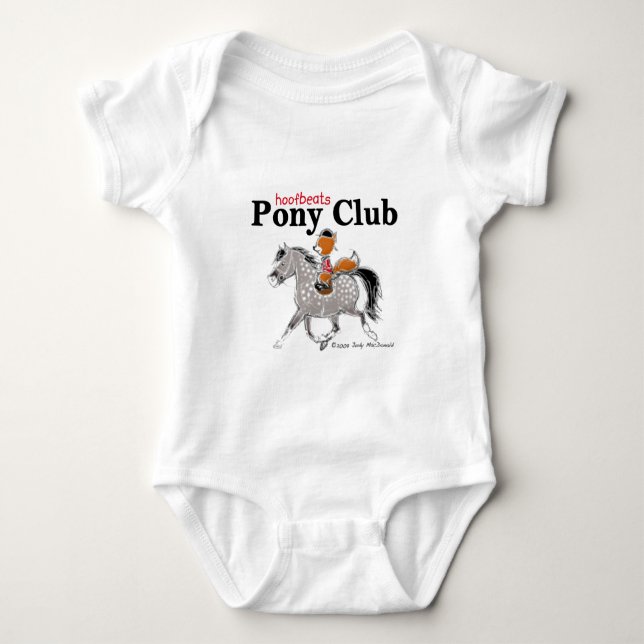 Pony Club T grey.jpg Baby T-Shirt (Front)