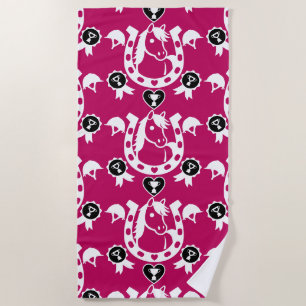 Pony Dressage Home Decor Beach Towel