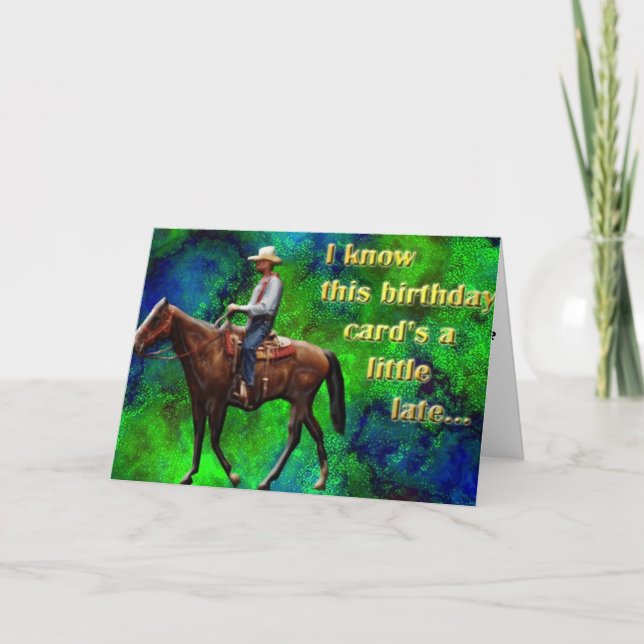Pony Express belated birthday card (Front)