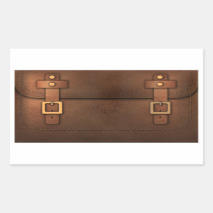 Pony Express leather bag Rectangular Sticker