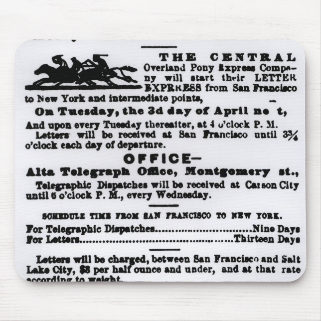 Pony Express, Nine Days Mouse Pad (Front)