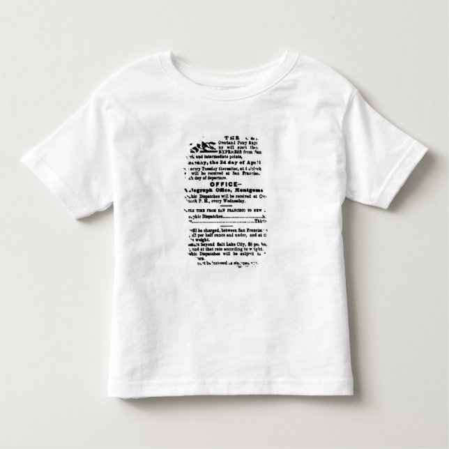 Pony Express, Nine Days Toddler T-Shirt (Front)
