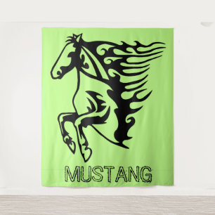 Pony Horse Stallion Steed Grabber Lime Tapestry