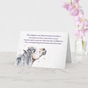 Pony Horse Sympathy Memorial Condolences with Poem Card