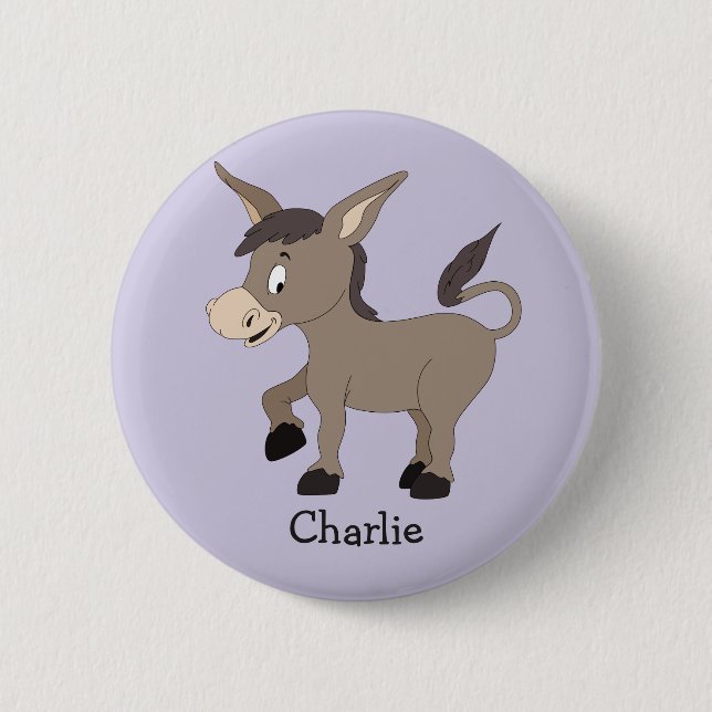 Pony Illustration custom text button (Front)