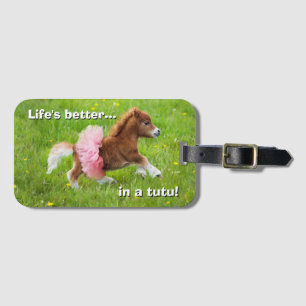 Pony in Tutu Luggage Tag