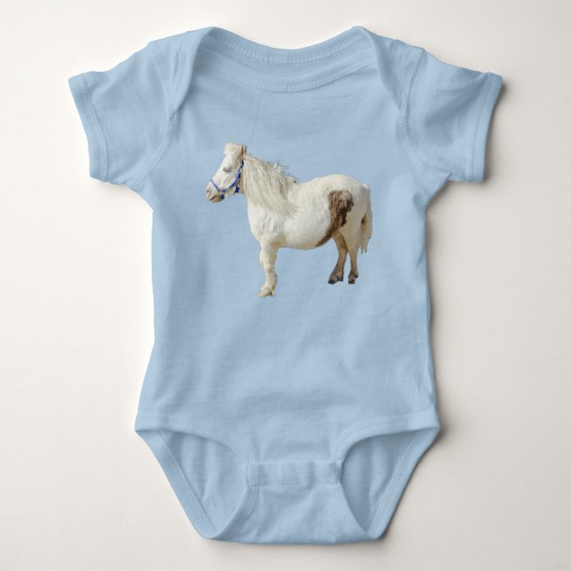 Pony miniature horse animal pet baby bodysuit (Front)