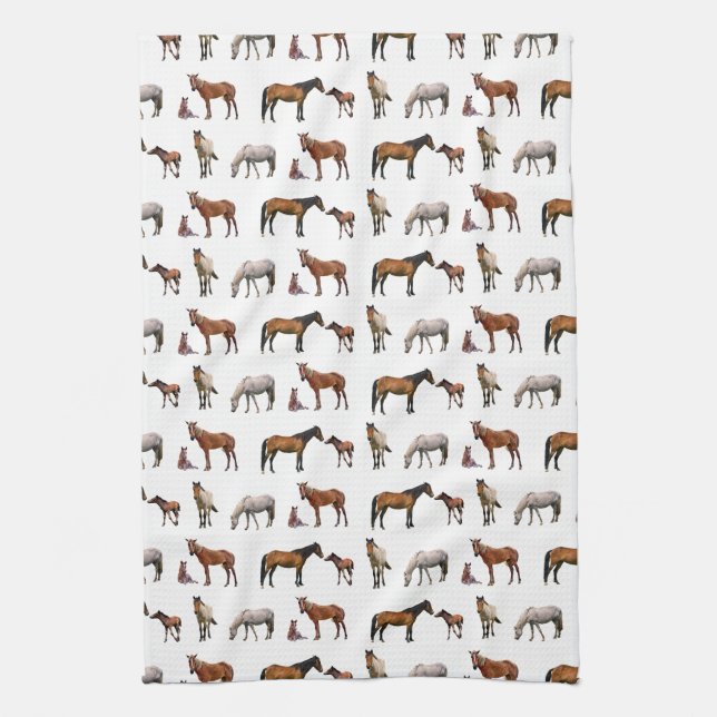 Pony Party Kitchen Towel (choose colour) (Vertical)