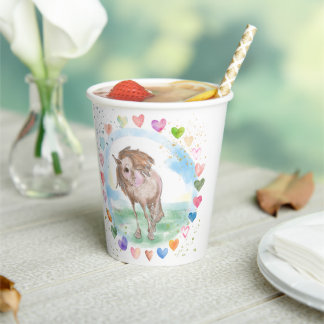 Pony Party Pappbecher, Kids' Paper Cups