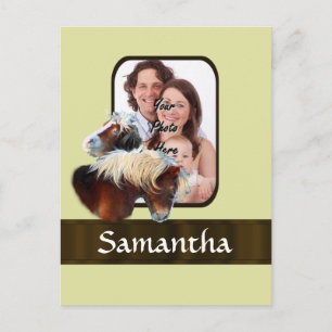 Pony photo template postcard