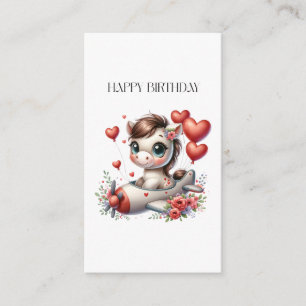 Pony Pilot Birthday Enclosure Card