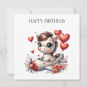 Pony Pilot Birthday Invitation