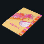 Pony pink orange girls named ipad smart cover<br><div class="desc">Cute originally designed ipad folio case for pony and horse riding girls. Customise with the name of your choice. Currently reads Harper. Pony watercolor art and design by Sarah Trett.</div>