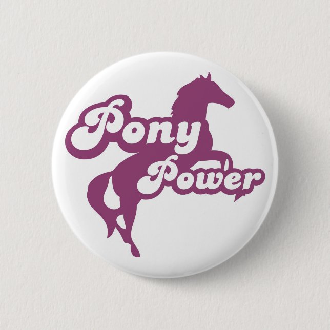 Pony Power 6 Cm Round Badge (Front)