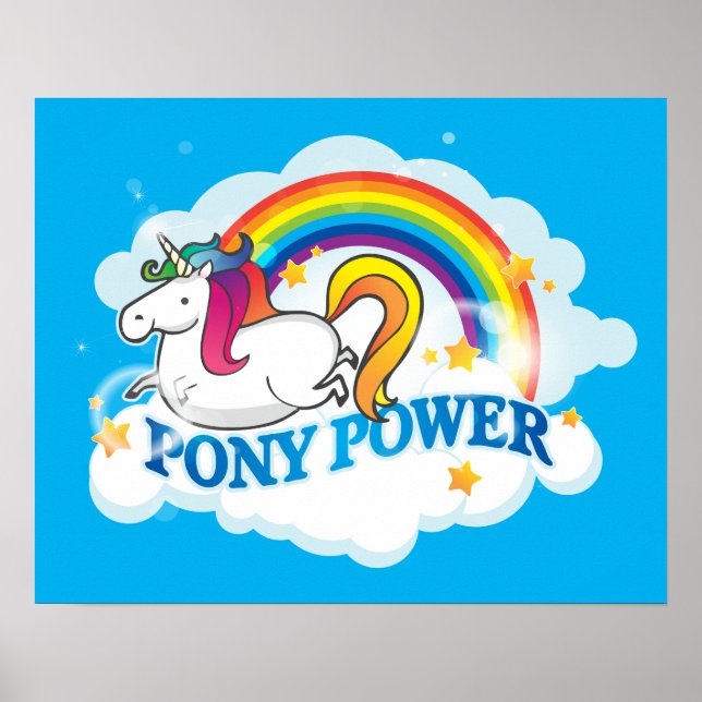 Pony Power Unicorn Poster (Front)