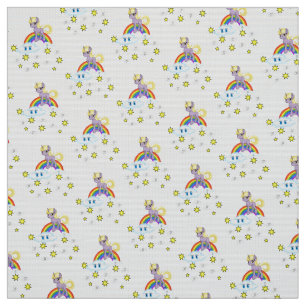 Pony Rainbow Clouds Fabric
