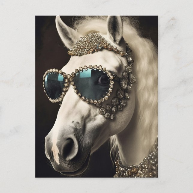 Pony With Sunglasses Postcard (Front)