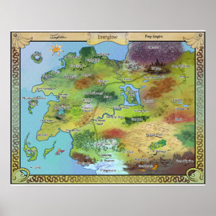 Ponyfinder Everglow Map Poster