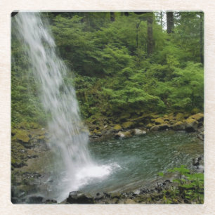 Ponytail Falls, Oregon Glass Coaster