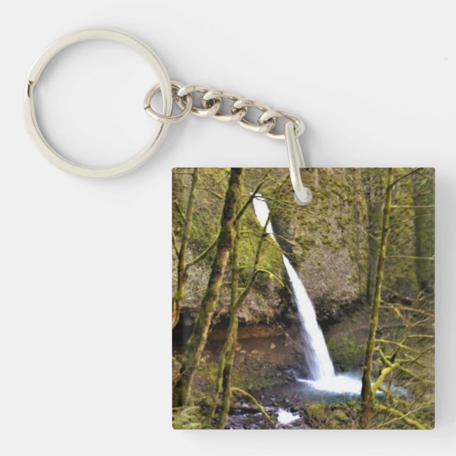 Ponytail Falls, Oregon Key Ring (Front)