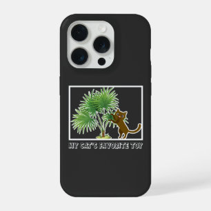 Ponytail Palm Cat Toy Funny Plant Mum Pet Art iPhone 15 Pro Case