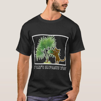 Ponytail Palm Cat Toy Funny Plant Mum Pet Art T-Shirt