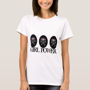Ponytail Skull Decal w/ Pink Bows - Customised T-Shirt