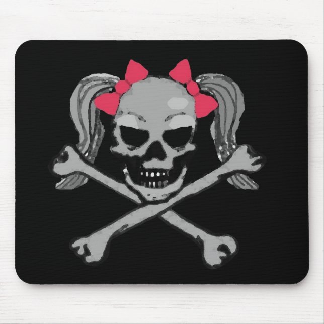 Ponytail skull mouse pad (Front)