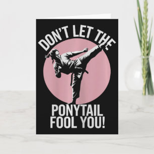 Ponytail Warrior Girls Martial Arts 1  Card