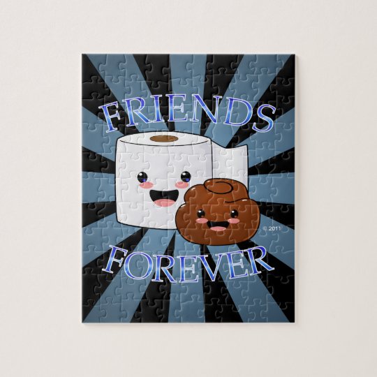 Poo And Toilet Paper Friends Forever Jigsaw Puzzle Zazzle Com Au