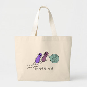Poo Bacteria Large Tote Bag